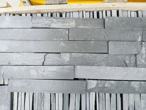 Плитка чёрная из натурального камня фасадная 30 см * 5 см, толщина 7 мм -30 мм купить в Курской области