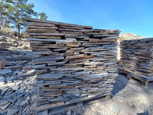 Плитняк златолит серебристый для фасада купить в Курской области