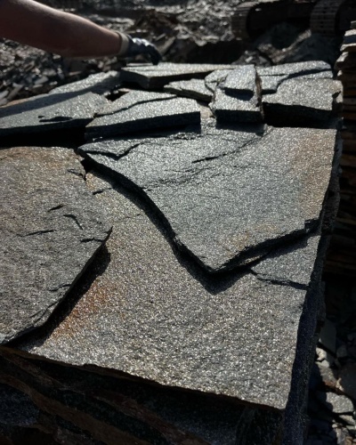 Плитняк златолит серебристый для фасада купить в Курской области